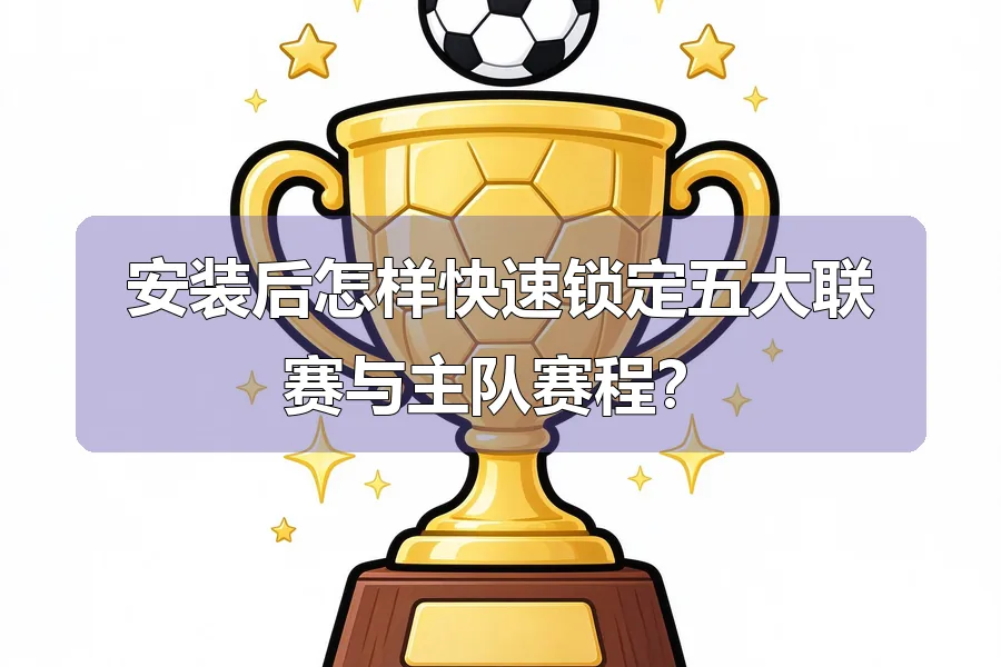 安装后怎样快速锁定五大联赛与主队赛程？